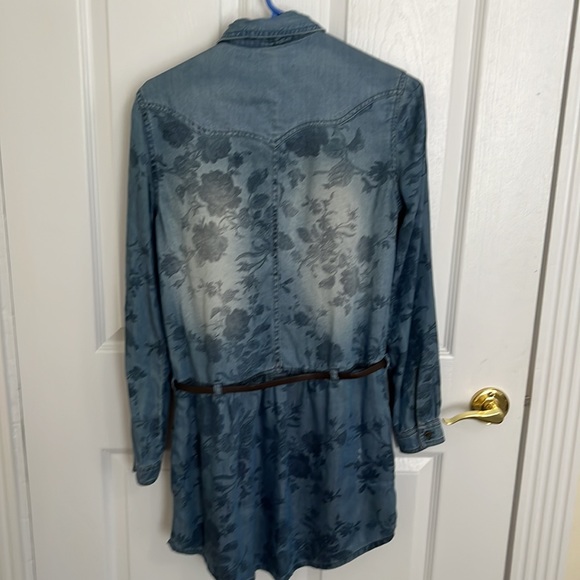 Long-sleeved Jean Mini Dress - Picture 2 of 2